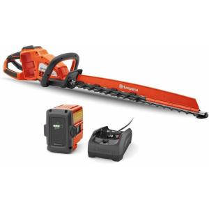 imageHusqvarna 970592602 320iHD60 42V Hedge Master Brushless LithiumIon 24 in Cordless Hedge Trimmer KitBattery  Charger