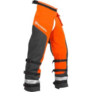 imageHusqvarna Technical Apron Wrap Chainsaw Chaps 40 to 42Inch Chainsaw Safety Equipment with 5 Layers Adjustable Belt and Gear Pocket Orange