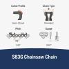 imageHusqvarna XCut S83G 20 Inch Chainsaw Chain 38 Pitch 050 Gauge 72 Drive Link Chainsaw Blade Replacement PreStretched and Low Kickback Gray