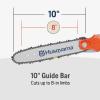 imageHusqvarna 122LKP Gas Pole Saw MultiPurpose Tool with Pole Saw Attachment Equipped with XCUT Chain 12Inch Reach Cuts Limbs up to 8 Inches Thick