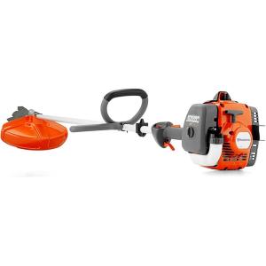 imageHusqvarna 122RJ Brushcutter MultiPurpose Gas Brush Cutter Tool with String Trimmer Head and Grass Blade Includes Adjustable Harness for Additional Support