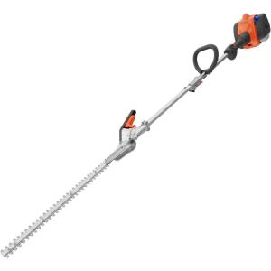 imageHusqvarna 122LKH Gas Hedge Trimmer MultiPurpose Tool with Hedge Trimmer Attachment 21Inch Cutter Bar with DoubleSided Double Reciprocating Blades