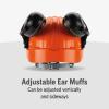 imageHusqvarna 592752602 Chainsaw Helmet with Metal Mesh Face Shield Adjustable Ear Muffs for Hearing Protection and Sun Peak HDPE Forestry Helmet Shell OrangeOne Size Pack of 4