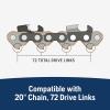 imageHusqvarna 20 Inch Rancher Chainsaw Bar 38quot Pitch 058quot Gauge 72 Drive Links Chainsaw Accessories for 455 and 460 Rancher