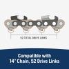 imageHusqvarna HL280 14 Inch Chainsaw Bar 38quot Pitch 050quot Gauge 52 Drive Links Chainsaw Accessories for Husqvarna 120MII 130 135MII 240 T435 and T540XP Silver14 in  375 x 050 in