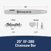 imageHusqvarna 20 Inch Rancher Chainsaw Bar 38quot Pitch 050quot Gauge 72 Drive Links Chainsaw Accessories for 455 and 460 Rancher