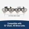 imageHusqvarna HL280 12 Inch Chainsaw Bar 38quot MiniPitch 050quot Gauge 45 Drive Links12