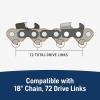 imageHusqvarna XTough 18 inch Chainsaw Bar 325quot Pitch 050quot Gauge and 72 Drive Links