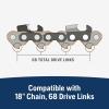 imageHusqvarna XTough 18 inch Chainsaw Bar 38quot pitch 050quot gauge and 68 drive links