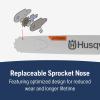 imageHusqvarna XTough 24 Inch Chainsaw Bar 38quot pitch 058quot gauge and 84 drive links