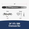 imageHusqvarna XTough Light 24 Inch Chainsaw Bar 38quot Pitch 058quot Gauge 84 Drive Links 536592884