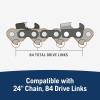 imageHusqvarna XTough Light 24 Inch Chainsaw Bar 38quot Pitch 058quot Gauge 84 Drive Links 536592884