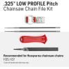 imageHusqvarna Chainsaw File Kit for 38quot LO PRO Pitch Chainsaw Chains Sharpening Kit Includes Handle Combination Guide Flat and Round Files8 inches