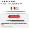 imageHusqvarna XCut S93G Chainsaw File Kit for 38quot mini Pitch Chainsaw Chains Sharpening Kit Includes Handle Combination Guide Flat and Round Files