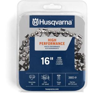 imageHusqvarna H30 16 Inch Chainsaw Chain 38quot Pitch 043quot Gauge 56 Drive Links Genuine Husqvarna Chainsaw Blade Replacement with Low Kickback and Low Vibration Gray16 inches