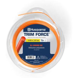 imageHusqvarna Trimforce 0105Inch 115Foot Spooled String Trimmer Line All Around Use Weed Eater Line with Good Durability and Cutting Performance 05 lb105 x 115