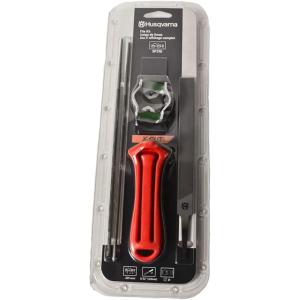imageHusqvarna XCut SP21G Chainsaw File Kit for 325quot Mini Pitch Chainsaw Chains Sharpening Kit Includes Handle Combination Guide Flat and Round Files