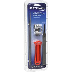 imageHusqvarna XCut SP33G Chainsaw File Kit for 325Inch Pixel Chainsaw Chains Sharpening Kit Includes Handle Combination Guide Flat and Round Files