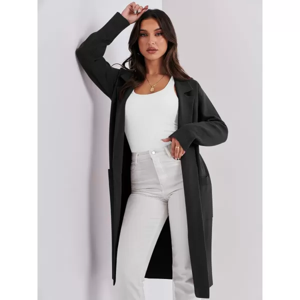 Caracilia Cardigan for Women Oversized Open Front Long Sleeve Sweater 2023 Fall Trendy Knit Blazer Jacket Outwear Coatigan