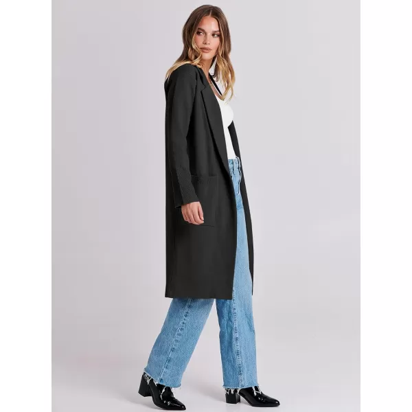 Caracilia Cardigan for Women Oversized Open Front Long Sleeve Sweater 2023 Fall Trendy Knit Blazer Jacket Outwear Coatigan