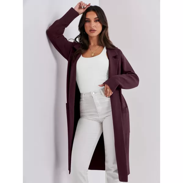 Caracilia Cardigan for Women Oversized Open Front Long Sleeve Sweater 2023 Fall Trendy Knit Blazer Jacket Outwear Coatigan