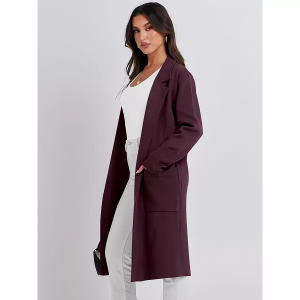 Caracilia Cardigan for Women Oversized Open Front Long Sleeve Sweater 2023 Fall Trendy Knit Blazer Jacket Outwear Coatigan