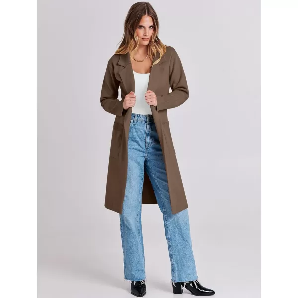 Caracilia Cardigan for Women Oversized Open Front Long Sleeve Sweater 2023 Fall Trendy Knit Blazer Jacket Outwear Coatigan