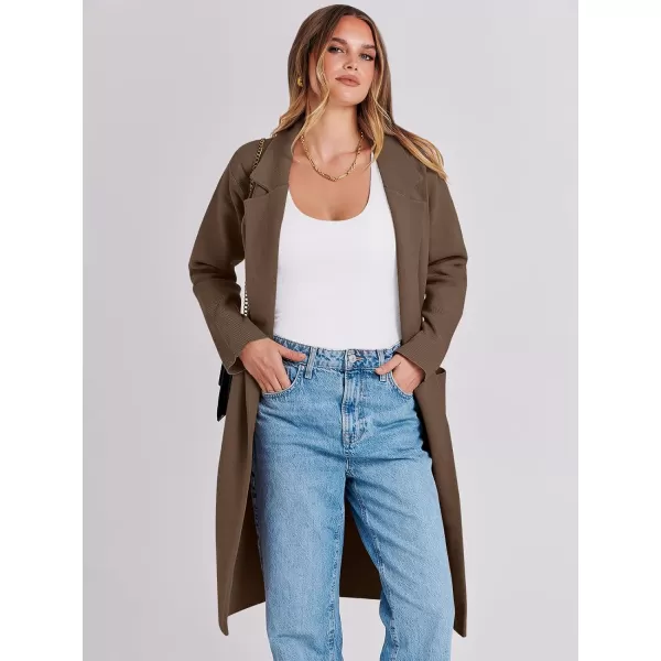 Caracilia Cardigan for Women Oversized Open Front Long Sleeve Sweater 2023 Fall Trendy Knit Blazer Jacket Outwear Coatigan