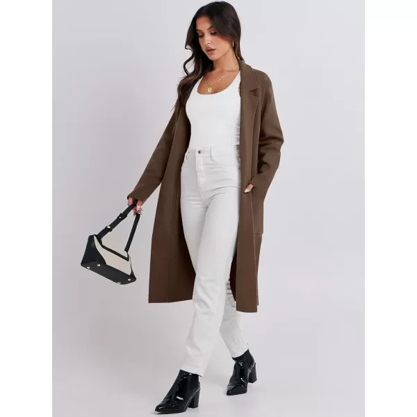 Caracilia Cardigan for Women Oversized Open Front Long Sleeve Sweater 2023 Fall Trendy Knit Blazer Jacket Outwear Coatigan