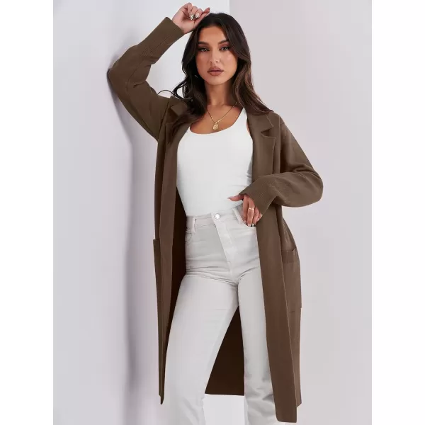 Caracilia Cardigan for Women Oversized Open Front Long Sleeve Sweater 2023 Fall Trendy Knit Blazer Jacket Outwear Coatigan