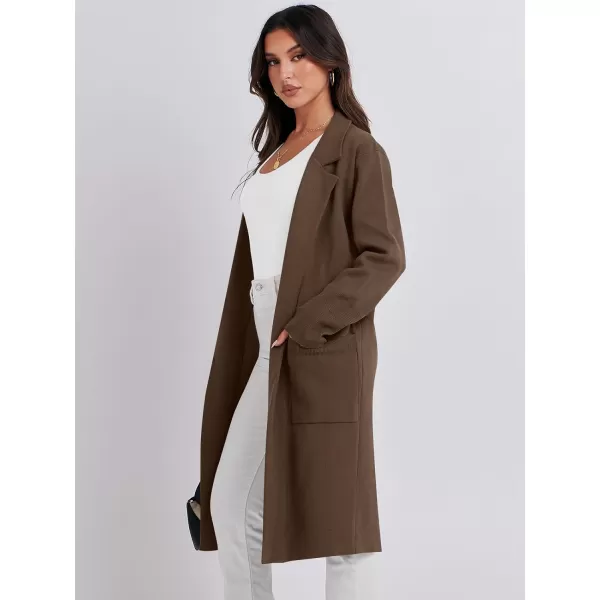 Caracilia Cardigan for Women Oversized Open Front Long Sleeve Sweater 2023 Fall Trendy Knit Blazer Jacket Outwear Coatigan