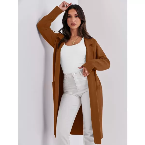 Caracilia Cardigan for Women Oversized Open Front Long Sleeve Sweater 2023 Fall Trendy Knit Blazer Jacket Outwear Coatigan