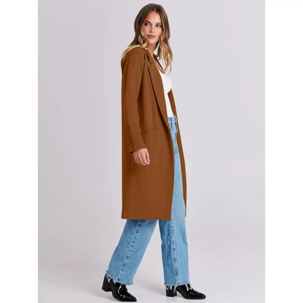 Caracilia Cardigan for Women Oversized Open Front Long Sleeve Sweater 2023 Fall Trendy Knit Blazer Jacket Outwear Coatigan