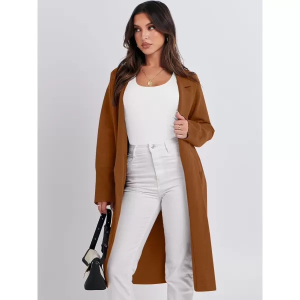 Caracilia Cardigan for Women Oversized Open Front Long Sleeve Sweater 2023 Fall Trendy Knit Blazer Jacket Outwear Coatigan