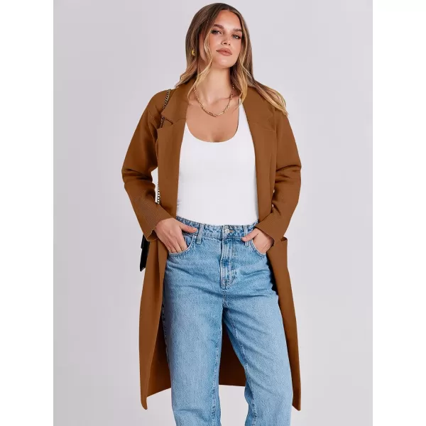 Caracilia Cardigan for Women Oversized Open Front Long Sleeve Sweater 2023 Fall Trendy Knit Blazer Jacket Outwear Coatigan