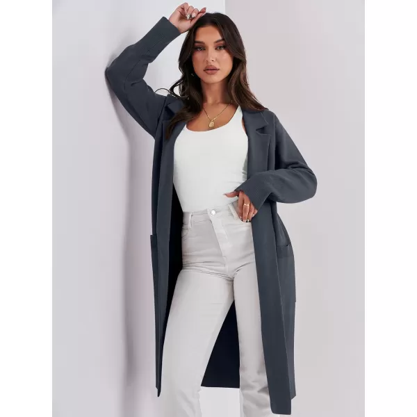 Caracilia Cardigan for Women Oversized Open Front Long Sleeve Sweater 2023 Fall Trendy Knit Blazer Jacket Outwear Coatigan