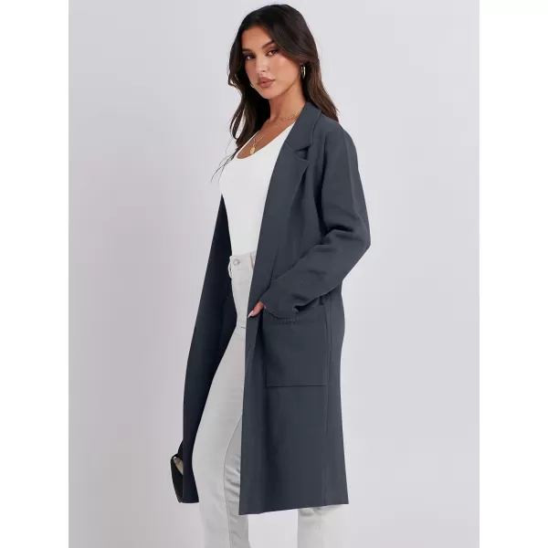 Caracilia Cardigan for Women Oversized Open Front Long Sleeve Sweater 2023 Fall Trendy Knit Blazer Jacket Outwear Coatigan