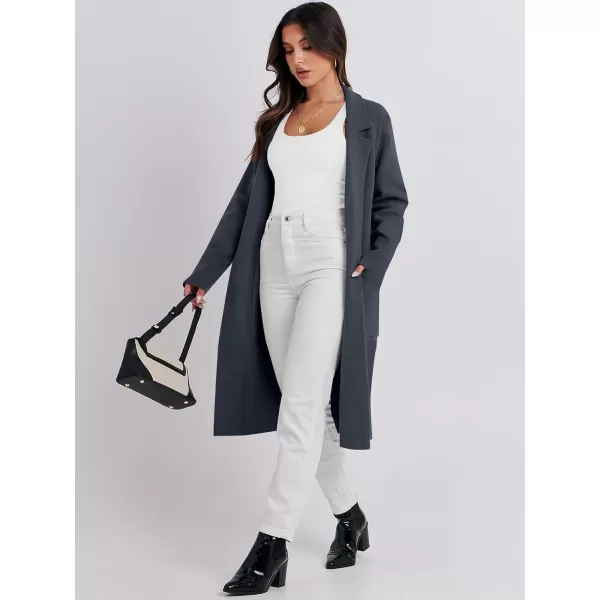 Caracilia Cardigan for Women Oversized Open Front Long Sleeve Sweater 2023 Fall Trendy Knit Blazer Jacket Outwear Coatigan