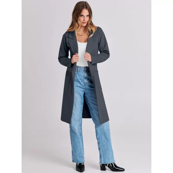 Caracilia Cardigan for Women Oversized Open Front Long Sleeve Sweater 2023 Fall Trendy Knit Blazer Jacket Outwear Coatigan