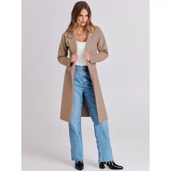 Caracilia Cardigan for Women Oversized Open Front Long Sleeve Sweater 2023 Fall Trendy Knit Blazer Jacket Outwear Coatigan