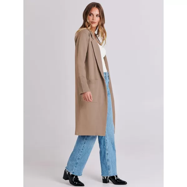 Caracilia Cardigan for Women Oversized Open Front Long Sleeve Sweater 2023 Fall Trendy Knit Blazer Jacket Outwear Coatigan