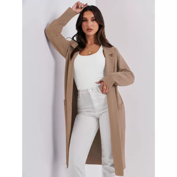 Caracilia Cardigan for Women Oversized Open Front Long Sleeve Sweater 2023 Fall Trendy Knit Blazer Jacket Outwear Coatigan