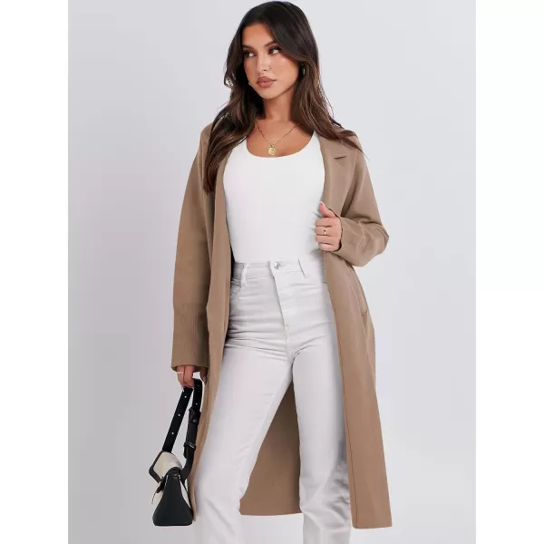 Caracilia Cardigan for Women Oversized Open Front Long Sleeve Sweater 2023 Fall Trendy Knit Blazer Jacket Outwear Coatigan