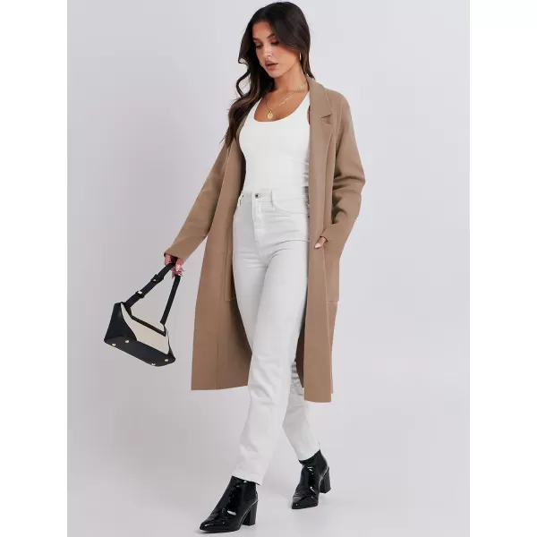 Caracilia Cardigan for Women Oversized Open Front Long Sleeve Sweater 2023 Fall Trendy Knit Blazer Jacket Outwear Coatigan