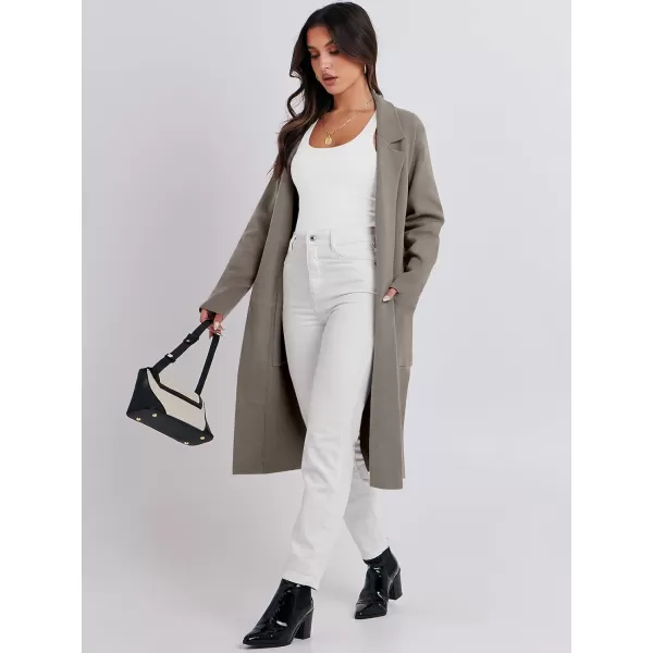 Caracilia Cardigan for Women Oversized Open Front Long Sleeve Sweater 2023 Fall Trendy Knit Blazer Jacket Outwear Coatigan
