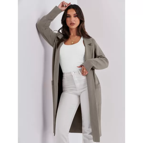 Caracilia Cardigan for Women Oversized Open Front Long Sleeve Sweater 2023 Fall Trendy Knit Blazer Jacket Outwear Coatigan