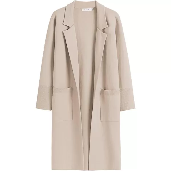 Caracilia Cardigan for Women Oversized Open Front Long Sleeve Sweater 2023 Fall Trendy Knit Blazer Jacket Outwear Coatigan