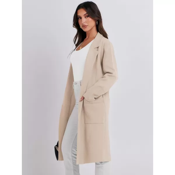 Caracilia Cardigan for Women Oversized Open Front Long Sleeve Sweater 2023 Fall Trendy Knit Blazer Jacket Outwear Coatigan