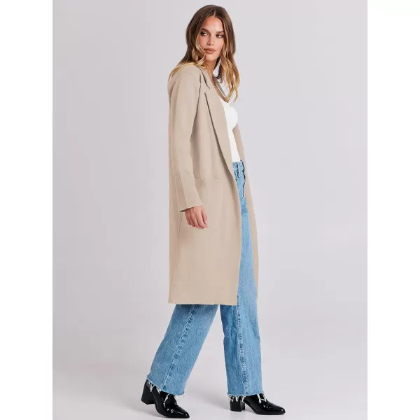 Caracilia Cardigan for Women Oversized Open Front Long Sleeve Sweater 2023 Fall Trendy Knit Blazer Jacket Outwear Coatigan