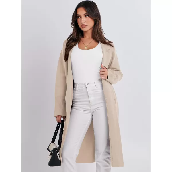 Caracilia Cardigan for Women Oversized Open Front Long Sleeve Sweater 2023 Fall Trendy Knit Blazer Jacket Outwear Coatigan